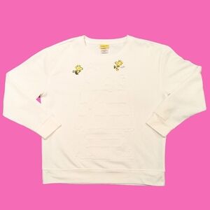 Peanuts, Charlie Brown, Snoopy White Crewneck Size L